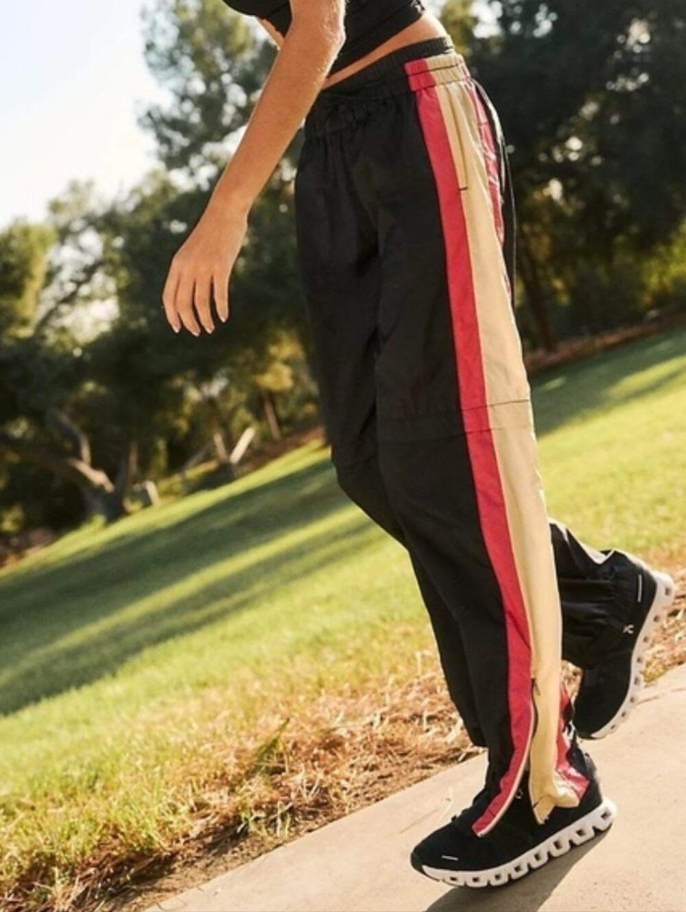 FP Movement By Free People End Zone Track Pants Black Combo Size S Athleisure
